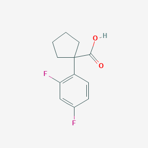 molecular formula C12H12F2O2 B1469310 1-(2,4-Difluorophenyl)cyclopentane-1-carboxylic acid CAS No. 1260784-54-0
