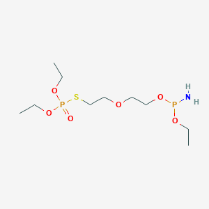 molecular formula C10H25NO6P2S B14693119 s-(4-Amino-3,5,8-trioxa-4-phosphadecan-10-yl) o,o-diethyl phosphorothioate CAS No. 23497-20-3