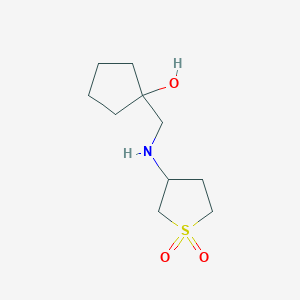 3-{[(1-Hydroxycyclopentyl)methyl]amino}-1lambda6-thiolane-1,1-dione