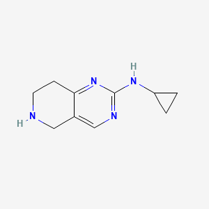 molecular formula C10H14N4 B1469316 N-cyclopropyl-5,6,7,8-tetrahydropyrido[4,3-d]pyrimidin-2-amine CAS No. 1342014-16-7