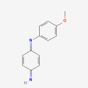molecular formula C13H12N2O B14693160 N~1~-(4-Methoxyphenyl)cyclohexa-2,5-diene-1,4-diimine CAS No. 33840-14-1