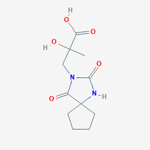 3-{2,4-Dioxo-1,3-diazaspiro[4.4]nonan-3-yl}-2-hydroxy-2-methylpropanoic acid