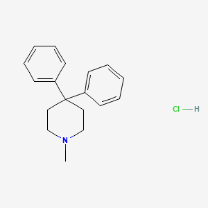 molecular formula C18H22ClN B14693185 Piperidine, 4,4-diphenyl-1-methyl-, hydrochloride CAS No. 31329-36-9
