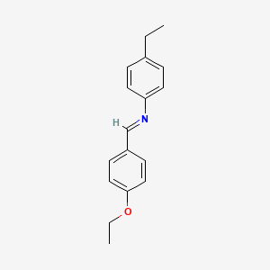 molecular formula C17H19NO B14693232 Benzenamine, N-[(4-ethoxyphenyl)methylene]-4-ethyl- CAS No. 29743-19-9