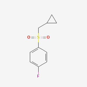 molecular formula C10H11FO2S B1469324 1-Cyclopropylmethanesulfonyl-4-fluorobenzene CAS No. 1095539-15-3