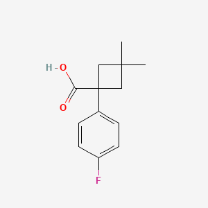 1-(4-Fluorophenyl)-3,3-dimethylcyclobutane-1-carboxylic acid