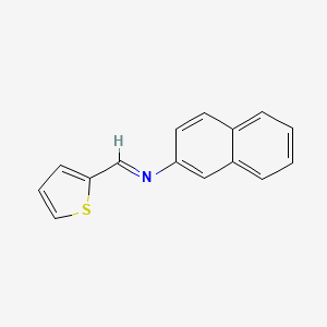 molecular formula C15H11NS B14693270 N-naphthalen-2-yl-1-thiophen-2-ylmethanimine CAS No. 34755-95-8