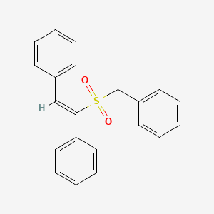 molecular formula C21H18O2S B14693274 [(Z)-1,2-diphenylethenyl]sulfonylmethylbenzene CAS No. 23566-06-5