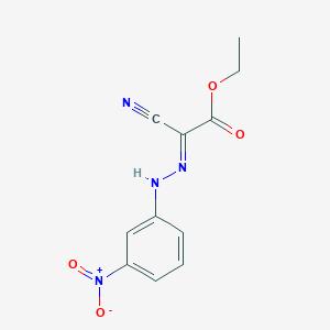 molecular formula C11H10N4O4 B14693296 ethyl (2E)-cyano[2-(3-nitrophenyl)hydrazinylidene]ethanoate 