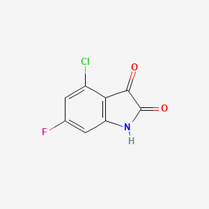 molecular formula C8H3ClFNO2 B1469334 4-chloro-6-fluoroindoline-2,3-dione CAS No. 940054-45-5