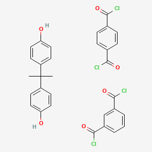 molecular formula C31H24Cl4O6 B14693375 Benzene-1,3-dicarbonyl chloride;benzene-1,4-dicarbonyl chloride;4-[2-(4-hydroxyphenyl)propan-2-yl]phenol CAS No. 25639-68-3