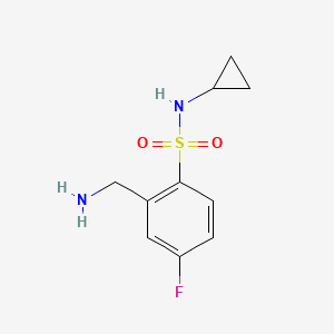 2-(aminomethyl)-N-cyclopropyl-4-fluorobenzenesulfonamide