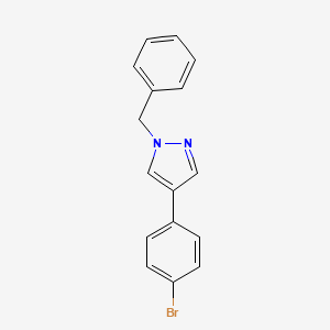 molecular formula C16H13BrN2 B1469343 1-Benzyl-4-(4-bromophenyl)pyrazole CAS No. 1191063-24-7