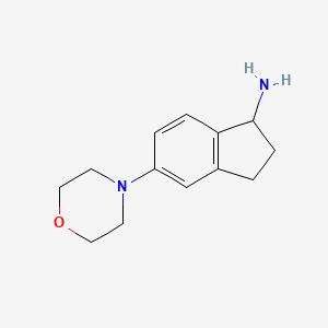 molecular formula C13H18N2O B1469344 5-Morpholin-4-yl-indan-1-ylamine CAS No. 870845-66-2