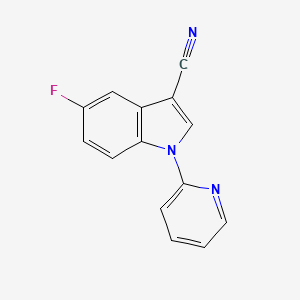 5-Fluoro-1-(pyridin-2-yl)-1H-indole-3-carbonitrile