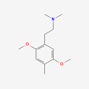 molecular formula C13H21NO2 B14693478 Phenethylamine, 2,5-dimethoxy-N,N,4-trimethyl- CAS No. 24286-42-8