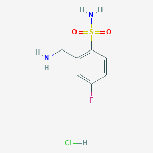 2-Aminomethyl-4-fluorobenzenesulfonamide hydrochloride