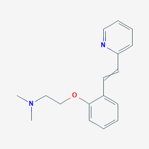 molecular formula C17H20N2O B14693511 Ethanamine, N,N-dimethyl-2-[2-[2-(2-pyridinyl)ethenyl]phenoxy]- CAS No. 30838-59-6