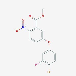 Methyl 5-(4-bromo-3-fluorophenoxy)-2-nitrobenzoate