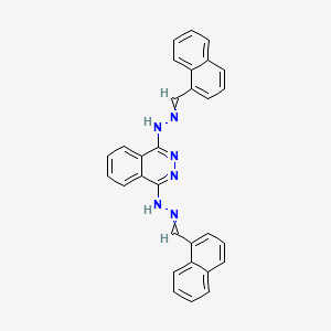 molecular formula C30H22N6 B14693553 1-N,4-N-bis(naphthalen-1-ylmethylideneamino)phthalazine-1,4-diamine CAS No. 27703-92-0