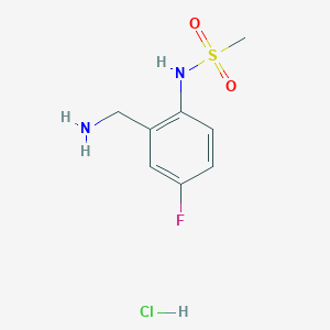 N-[2-(aminomethyl)-4-fluorophenyl]methanesulfonamide hydrochloride