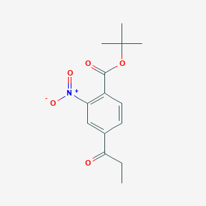 molecular formula C14H17NO5 B1469362 Tert-butyl 2-nitro-4-propionylbenzoate CAS No. 889856-65-9