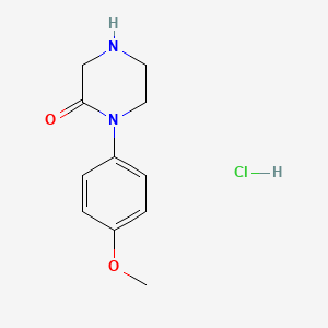 molecular formula C11H15ClN2O2 B1469366 1-(4-Methoxyphenyl)piperazin-2-one hydrochloride CAS No. 1284247-69-3
