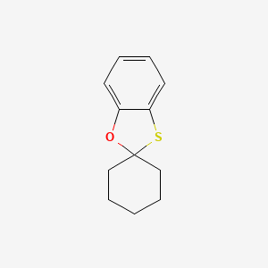 molecular formula C12H14OS B14693661 Spiro[1,3-benzoxathiole-2,1'-cyclohexane] CAS No. 29026-66-2
