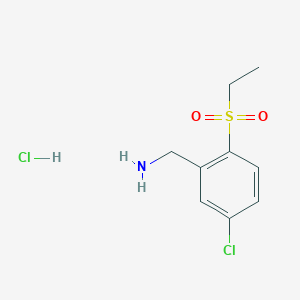 1-[5-Chloro-2-(ethylsulfonyl)phenyl]methanamine hydrochloride