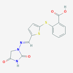1-(5-(Carboxyphenylthio)-2-thenylideneamino)hydantoin
