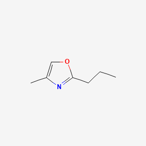 molecular formula C7H11NO B14693704 Oxazole, 4-methyl-2-propyl CAS No. 24667-04-7