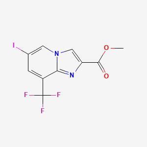 molecular formula C10H6F3IN2O2 B1469372 Methyl 6-iodo-8-(trifluoromethyl)imidazo[1,2-a]pyridine-2-carboxylate CAS No. 1237841-44-9