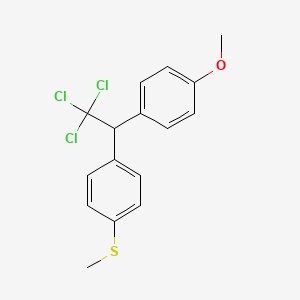 molecular formula C16H15Cl3OS B14693803 2-(p-Methoxyphenyl)-2-(p-(methylthio)phenyl)-1,1,1-trichloroethane CAS No. 34197-16-5