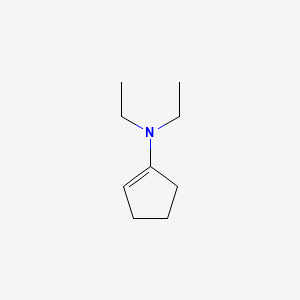 molecular formula C9H17N B14693808 N,N-Diethylcyclopent-1-en-1-amine CAS No. 34969-48-7