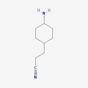 B1469382 3-(trans-4-Aminocyclohexyl)propanenitrile CAS No. 1315498-83-9