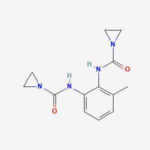 molecular formula C13H16N4O2 B14693841 N,N'-(3-Methyl-1,2-phenylene)di(aziridine-1-carboxamide) CAS No. 27179-21-1