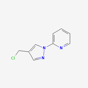 molecular formula C9H8ClN3 B1469385 2-(4-(氯甲基)-1H-吡唑-1-基)吡啶 CAS No. 886536-48-7