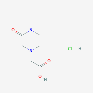 molecular formula C7H13ClN2O3 B1469386 2-(4-Methyl-3-oxopiperazin-1-yl)acetic acid hydrochloride CAS No. 1205125-34-3