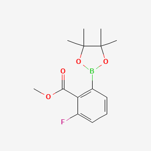 molecular formula C14H18BFO4 B1469387 Methyl 2-fluoro-6-(4,4,5,5-tetramethyl-1,3,2-dioxaborolan-2-YL)benzoate CAS No. 1293284-61-3