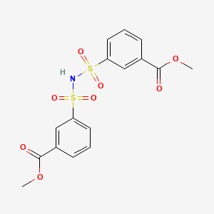 molecular formula C16H15NO8S2 B14693872 Dimethyl 3,3'-(iminodisulfonyl)dibenzoate CAS No. 23847-25-8