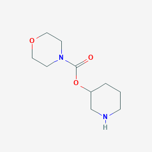 molecular formula C10H18N2O3 B1469389 Piperidin-3-yl morpholine-4-carboxylate CAS No. 1539710-70-7