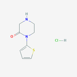 molecular formula C8H11ClN2OS B1469391 1-(Thiophen-2-yl)piperazin-2-one hydrochloride CAS No. 1284243-99-7