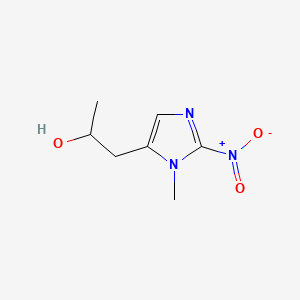 molecular formula C7H11N3O3 B14693913 alpha,1-Dimethyl-2-nitroimidazole-5-ethanol CAS No. 23571-49-5