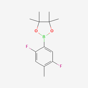 molecular formula C13H17BF2O2 B1469392 2,5-二氟-4-甲基苯硼酸频哪酯 CAS No. 1116681-97-0