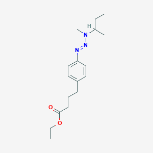 molecular formula C17H27N3O2 B14693933 Ethyl 4-[4-[[butan-2-yl(methyl)amino]diazenyl]phenyl]butanoate CAS No. 34446-66-7