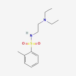 molecular formula C13H22N2O2S B14693945 o-Toluenesulfonamide, N-(2-diethylaminoethyl)- CAS No. 32411-08-8