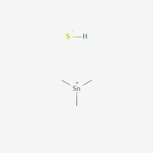 molecular formula C3H10SSn B14693987 Trimethylstannanylium hydrosulfide CAS No. 31931-11-0