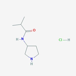 molecular formula C8H17ClN2O B1469399 2-Methyl-N-(3-pyrrolidinyl)propanamide hydrochloride CAS No. 2205384-54-7
