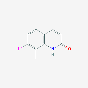 molecular formula C10H8FNO B1469401 7-Iodo-8-methyl-1,2-dihydroquinolin-2-one CAS No. 944407-14-1