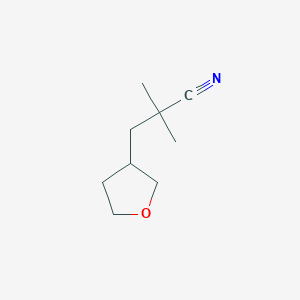 2,2-Dimethyl-3-(oxolan-3-yl)propanenitrile